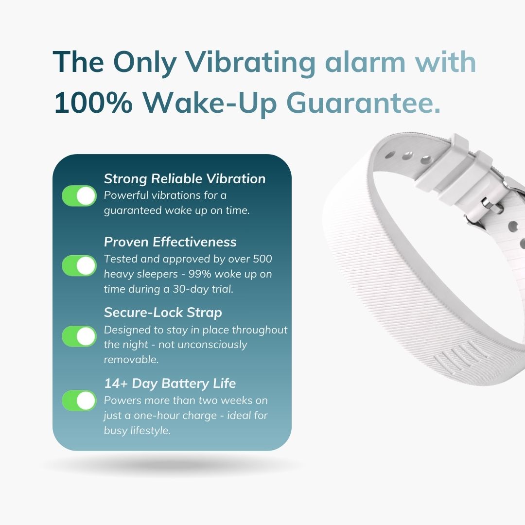 100% Wake-Up Alarm - White